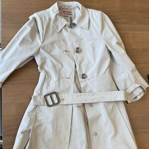 Prada Light Gray Trench Coat